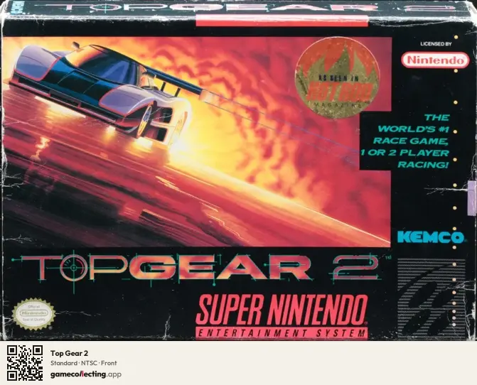 Top Gear 2 Super Nintendo Entertainment System, NTSC box front