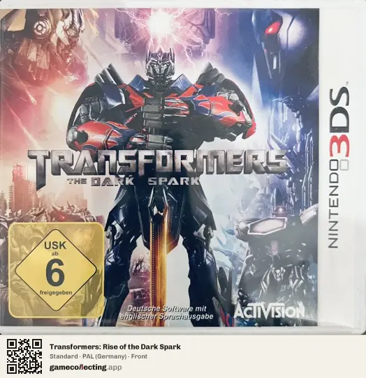 Transformers: Rise of the Dark Spark Nintendo 3DS, Germany box front