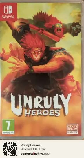 Unruly Heroes Nintendo Switch, PAL box front