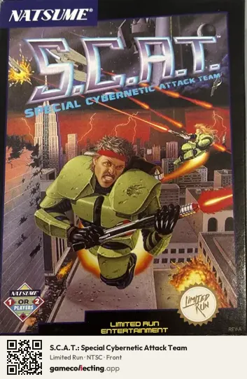 S.C.A.T.: Special Cybernetic Attack Team Nintendo Entertainment System, NTSC box front