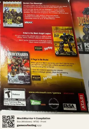 MechWarrior 4 Compilation Computer, NTSC box front