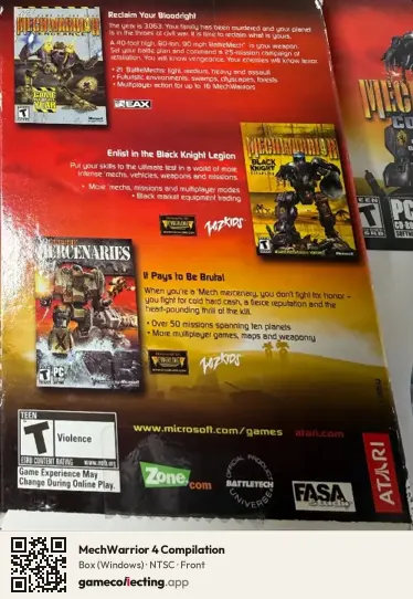 MechWarrior 4 Compilation Computer, NTSC box front