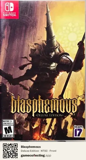 Blasphemous Nintendo Switch, NTSC box front
