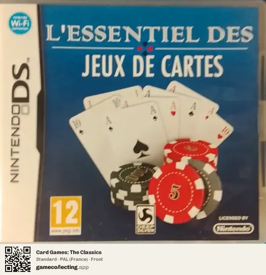 Card Games: The Classics Nintendo DS, France box front