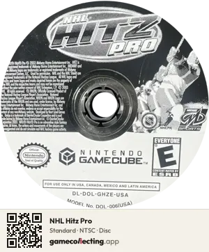 NHL Hitz Pro Nintendo GameCube, NTSC disc