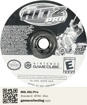 NHL Hitz Pro Nintendo GameCube, NTSC disc