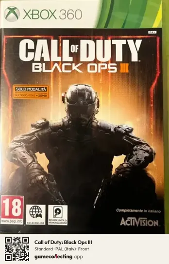 Call of Duty: Black Ops III Xbox 360, Italy box front
