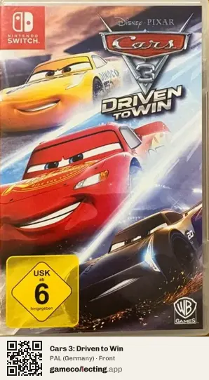 Cars 3: Driven to Win Nintendo Switch, Germany box front