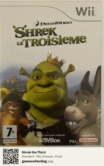 Shrek the Third Nintendo Wii, France box front