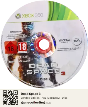 Dead Space 3 Xbox 360, PAL disc