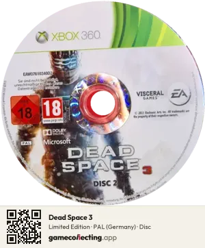 Dead Space 3 Xbox 360, PAL disc