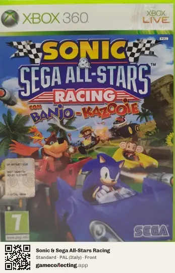 Sonic & Sega All-Stars Racing Xbox 360, Italy box front