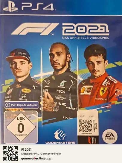 F1 2021 PlayStation 4, Germany box front