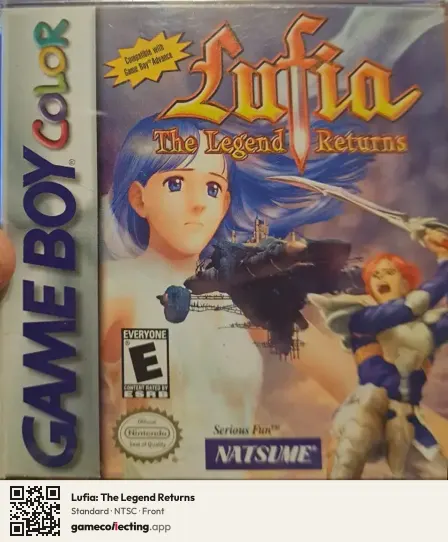 Lufia: The Legend Returns Game Boy Color, NTSC box front