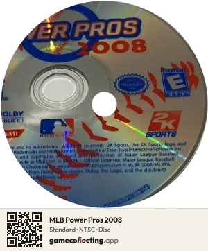 MLB Power Pros 2008 Nintendo Wii, NTSC disc