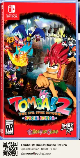 Tomba! 2: The Evil Swine Return Nintendo Switch, NTSC box front