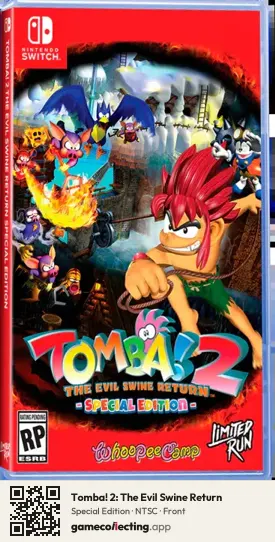 Tomba! 2: The Evil Swine Return Nintendo Switch, NTSC box front