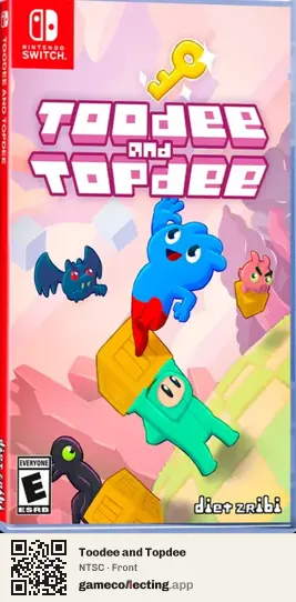 Toodee and Topdee Nintendo Switch, NTSC box front