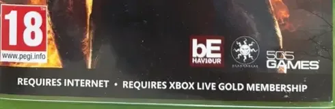 Dead by Daylight, the PEGI square on its front