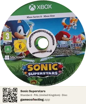 Sonic Superstars Xbox Series X, PAL disc