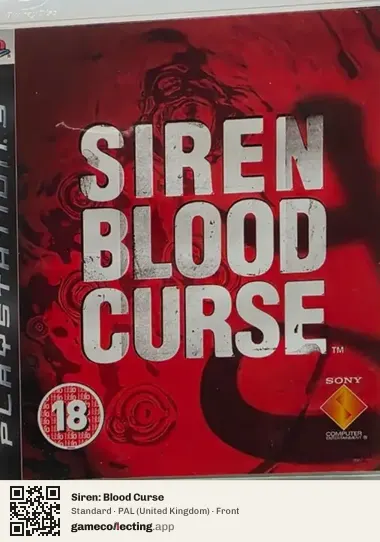 Siren: Blood Curse PlayStation 3, United Kingdom box front