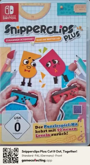 Snipperclips Plus: Cut It Out, Together! Nintendo Switch, Germany box front
