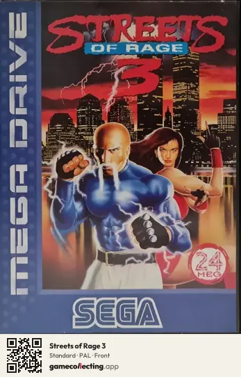 Streets of Rage 3 Sega Mega Drive / Genesis, PAL box front