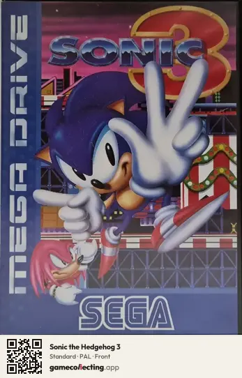 Sonic the Hedgehog 3 Sega Mega Drive / Genesis, PAL box front