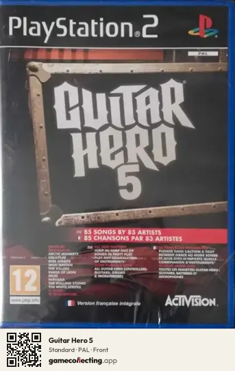 Guitar Hero 5 PlayStation 2, PAL box front