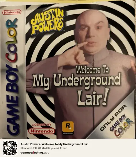 Austin Powers: Welcome to My Underground Lair! Game Boy Color, United Kingdom box front