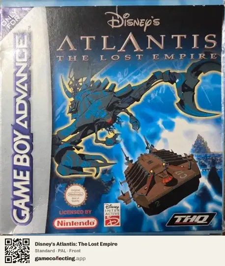 Disney's Atlantis: The Lost Empire Game Boy Advance, PAL box front