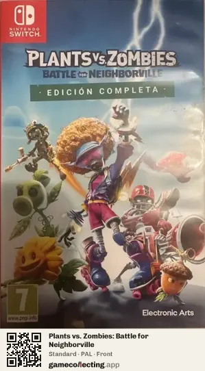 Plants vs. Zombies: Battle for Neighborville Nintendo Switch, PAL box front