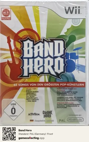 Band Hero Nintendo Wii, Germany box front