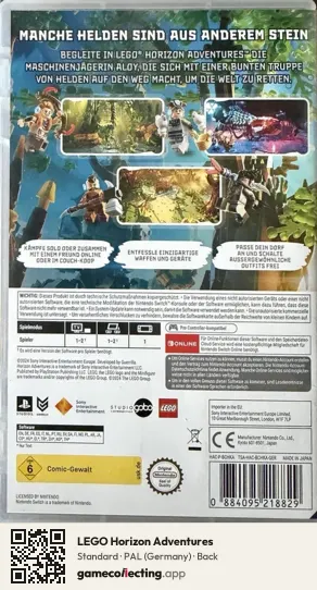 LEGO Horizon Adventures Nintendo Switch, Germany box back