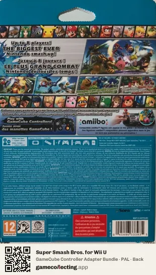 Super Smash Bros. for Wii U Nintendo Wii U, PAL box back