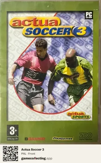 Actua Soccer 3 Computer, PAL box front