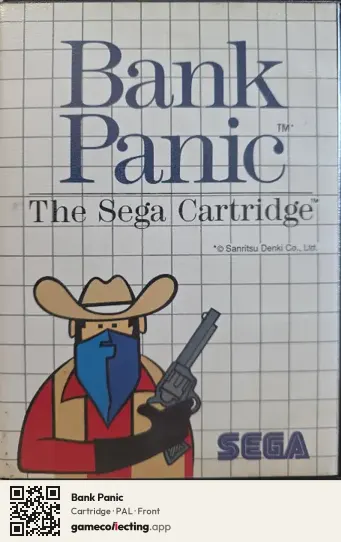 Bank Panic Sega Master System, PAL box front