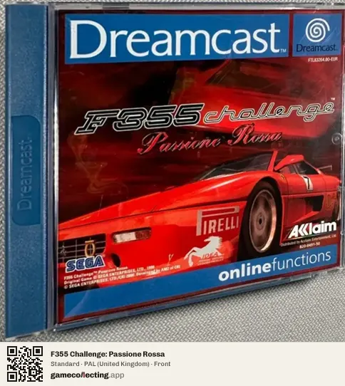 F355 Challenge: Passione Rossa Sega Dreamcast, United Kingdom box front