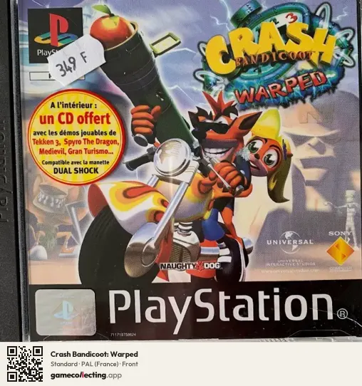 Crash Bandicoot: Warped PlayStation, France box front