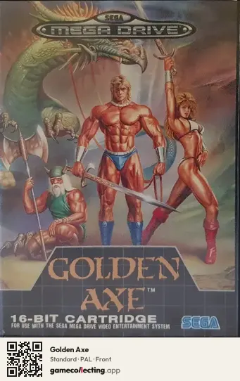Golden Axe Sega Mega Drive / Genesis, PAL box front