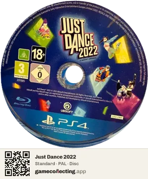 Just Dance 2022 PlayStation 4, PAL disc