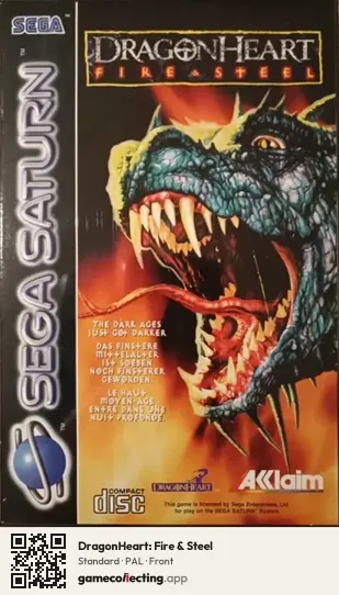 DragonHeart: Fire & Steel Sega Saturn, PAL box front