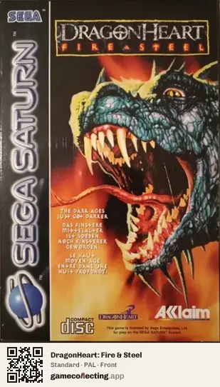 DragonHeart: Fire & Steel Sega Saturn, PAL box front