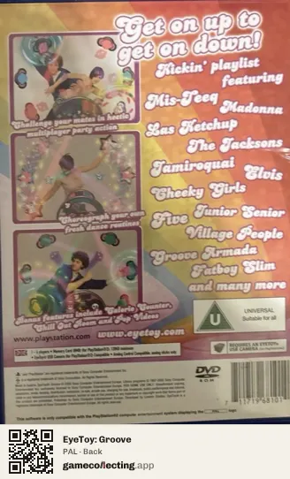 EyeToy: Groove PlayStation 2, PAL box back