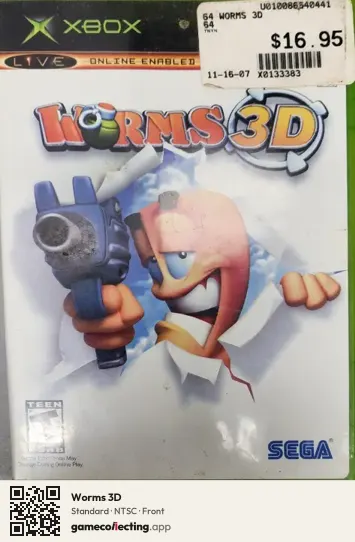 Worms 3D Xbox, NTSC box front