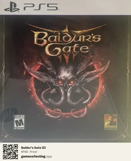 Baldur's Gate III PlayStation 5, NTSC box front