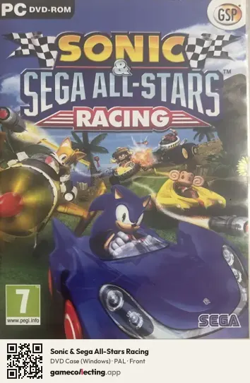 Sonic & Sega All-Stars Racing Computer, PAL box front