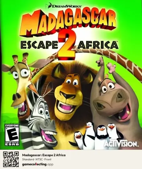 Madagascar: Escape 2 Africa Nintendo DS, NTSC box front