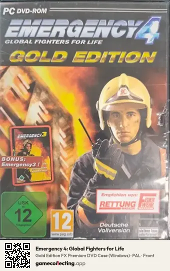 Emergency 4: Global Fighters for Life Computer, PAL box front