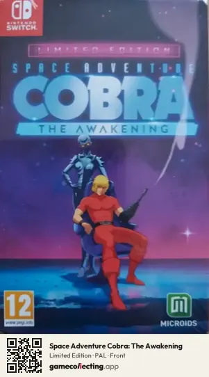 Space Adventure Cobra: The Awakening Nintendo Switch, PAL box front